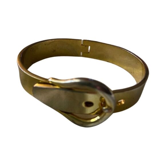 Vintage Gold Tone Stainless Steel Buckle Me Bracelet - Picture 2 of 8